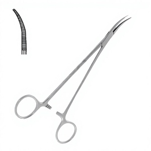 Pinces à artères Halsted courbées 18,0 cm en acier inoxydable de qualité supérieure, pinces chirurgicales hémostatiques pour la compression des vaisseaux, instruments médicaux - Product Image 1