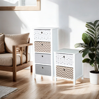Meubles de salon, armoire à tiroirs avec 4 tiroirs, table de nuit, commode