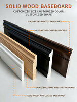 Plinthes modernes personnalisées en bois massif/MDF avec apprêt blanc pour la décoration de bâtiments