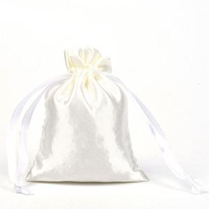 Sac à cordon personnalisé avec logo, beige, en satin, pour emballage cadeau, pochette pour parfum, vêtements, chaussures, sac anti-poussière - Product Image 3