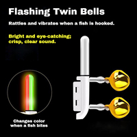 Alarme de morsure de poisson sensible à la lumière LED étanche personnalisée pour la pointe de canne à pêche nocturne