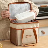 Sac isotherme portable personnalisé avec logo, doublure en aluminium pour les employés de bureau, les étudiants, sac isotherme pour pique-nique