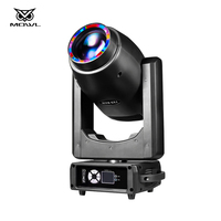 Projecteur de scène LED à tête mobile 3-en-1 (Beam, Gobo, Spot Wash) à zoom, anneau halo, haute luminosité 300W, contrôle DMX512 pour DJ, club, discothèque
