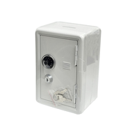 Mini tirelire en métal avec serrure à clé, boîte de rangement sécurisée pour pièces de monnaie