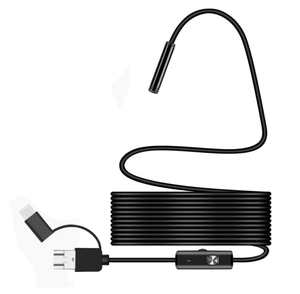 7mm लेंस यूएसबी Endoscope कैमरा निविड़ अंधकार लचीला तार नाग ट्यूब निरीक्षण <span class=keywords><strong>Borescope</strong></span> OTG संगत Android फोन के लिए - Product Image 1