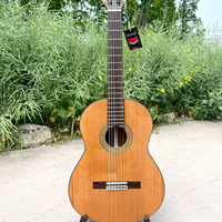 Gitar Klasik 38 Inch Berkualitas Tinggi 630mm, Suara Luar Biasa, Buatan Tangan Spanyol, Bagian Atas Kayu Cedar Solid, Bodi Kayu Rosewood