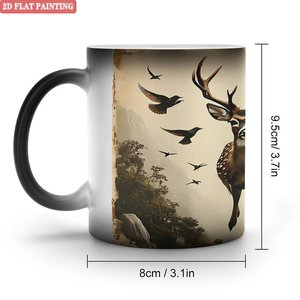 Matte Frosted <b>Ceramic</b> <b>Mug</b> 11oz Heat Activated Cup Living Room Decor - Product Image 1