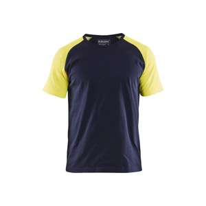 BLAKLADER - 351510308833XXXL T-<b>shirt</b> <b>Navy</b> <b>Blue</b>/Yellow - EAN 7330509685334 WORK T-<b>SHIRTS</b> AND <b>POLO</b> <b>SHIRTS</b> - Product Image 1