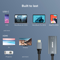 BENFEI USB-C zu HDMI Adapter 4K 60Hz [Thunderbolt 3/4 Kompatibel] Brandneu DC für Laptop mit iPhone 15 Pro/Max