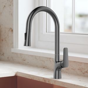 <span class=keywords><strong>Robinet</strong></span> <span class=keywords><strong>de</strong></span> cuisine Sembowell en laiton finition bronze, mitigeur d'évier à <span class=keywords><strong>col</strong></span> <span class=keywords><strong>de</strong></span> <span class=keywords><strong>cygne</strong></span> avec douchette extractible, monocommande <span class=keywords><strong>eau</strong></span> chaude et <span class=keywords><strong>froide</strong></span>, à poser sur plan - Product Image 3