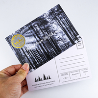 Carte postale personnalisée A6 4x6 5x7 pouces 300gsm 600gsm, lot de cartes postales personnalisées, impression couleur intégrale avec dorure à chaud et emballage