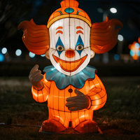 Lanterne de clown colorée personnalisée pour les fêtes, Thanksgiving, le Poisson d'avril, les blagues au bureau et la décoration amusante pour les soirées à la maison