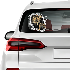 Autocollant graphique 3D en forme de patte de loup, résistant aux UV, auto-adhésif, vinyle durable, adaptable à tous les véhicules (voitures/camions/SUV/citadines/motos), garantie 1 an - Product Image 2