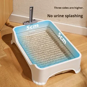 Bandeja Sanitaria Alta para Perros <span class=keywords><strong>con</strong></span> Valla - Diseño Anti-Salpicaduras y a Prueba <span class=keywords><strong>de</strong></span> Excrementos, <span class=keywords><strong>Caja</strong></span> <span class=keywords><strong>de</strong></span> <span class=keywords><strong>Arena</strong></span> Fácil <span class=keywords><strong>de</strong></span> Limpiar y Resistente a Fugas para Perros Pequeños - Product Image 2