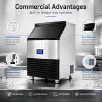 Machine à glace commerciale en flocons 150 kg/jour CE, grande capacité, production rapide de glace en granulés pour bars à sushis, hot pot et restauration