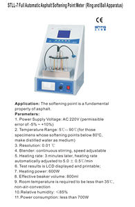 STLL-7 पूर्ण स्वचालित डामर मृदुकरण प्वाइंट मीटर की अंगूठी और गेंद तंत्र डामर बांधने की मशीन परीक्षण नरमी बिंदु बिटुमिनस - Product Image 2