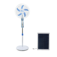 Kipas Angin Lantai 16 Inch Berkualitas Tinggi dan Harga Terjangkau, Tenaga Surya 12 Volt DC, Dilengkapi Timer, Kipas Angin Berdiri AC/DC