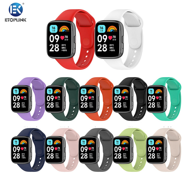 Soft Silicone Strap for Xiaomi Redmi Watch 3 Active Sport Comfortable Breathable Bracelet Belt for Redmi Watch 3 Lite Watchband