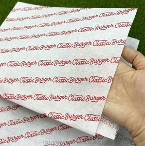 Custom Logo Printed Hamburger <b>Wrapping</b> <b>Paper</b> Greaseproof Waterproof Warpper Pack for Food - Product Image 5