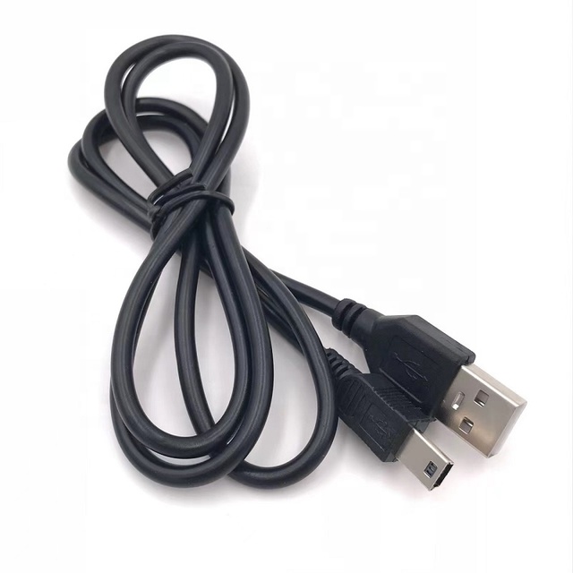 10mm Long Tip Mini USB Cable with Extra Long Head Braided Shielded Pure Copper Core for Computer Use