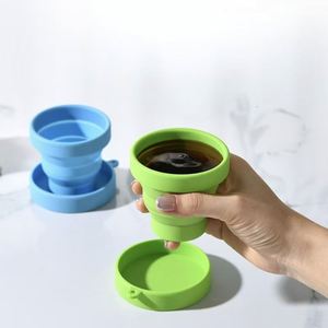 Portable 150ml BPA Free Heat-Resistant Silicone Collapsible Travel Mug Foldable Leakproof Reusable Water <b>Bottle</b> <b>for</b> Outdoor - Product Image 4