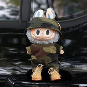 Robe de poupée Rabbudo, uniforme de camouflage militaire de 17cm, vêtements en vinyle pour porte-clés, accessoire de jouet unisexe de 8 à 13 ans - Product Image 4