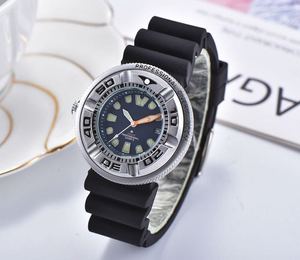 Montre à quartz professionnelle durable, résistante à l'eau jusqu'à 300 m, cadran lumineux, <span class=keywords><strong>lunette</strong></span> antidérapante, bracelet en silicone bleu marine - Product Image 6