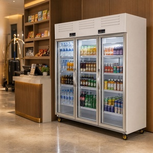 Réfrigérateur à boissons à trois portes, refroidisseur vertical à air, refroidisseur de boissons, réfrigérateur à boissons froides à vendre - Product Image 1