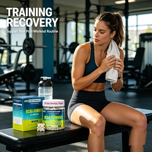Gomitas de BCAA 2:1:1 a <span class=keywords><strong>Precio</strong></span> de Fábrica, Aminoácidos de Cadena Ramificada, Electrolitos, Suplemento de Hidratación Vegano, 60 Unidades, Suministro para 30 Días - Product Image 1
