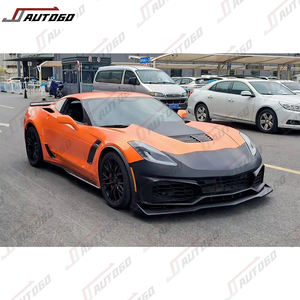 Kit de carrosserie de conversion de modification automatique pour <span class=keywords><strong>Corvette</strong></span> C7 <span class=keywords><strong>2014</strong></span> 2015 2016 2017 2018 2019 Mise à niveau vers l'assemblage de lèvre de pare-chocs avant ZR1 - Product Image 6