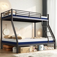 Lit superposé métallique pour adultes, idéal pour auberges de jeunesse et universités, lit double en acier pour chambre à coucher