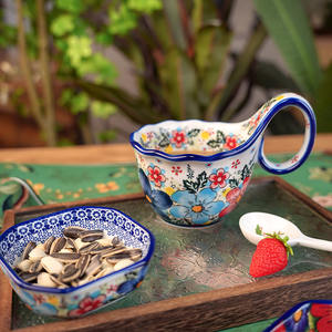 陶瓷手绘咖啡牛奶杯，适合家庭聚会、送礼、派对等场合，环保设计，大容量 - Product Image 6