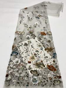 Vestido de Moda para Mujer con Bordado Estampado + Cuentas + Lentejuelas, Tela de Moda con Encaje - Product Image 4