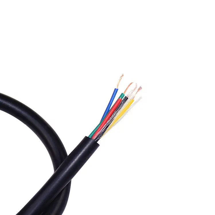 Cable Providers PVC Insulated Electrical Wire Cable Bare Copper Conductor 5 Core Power Cable 28AWG