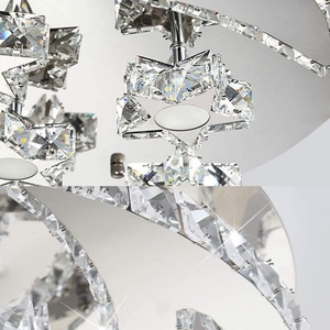 Lampada da soffitto a LED Art déco moderna lampada da soffitto in cristallo con <span class=keywords><strong>Design</strong></span> a forma di luna e stella con finitura in acciaio inossidabile - Product Image 3