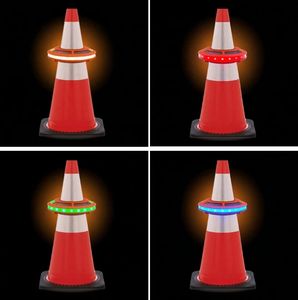 8 Pack Rgb Sequentiële Led Stroboscoop Baken Voor Verkeer Kegels Hoge Zichtbaarheid Barricade Flare Waarschuwing Kegel Licht Met 6 Modi - Product Image 5