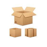 Grande boîte d'emballage kraft pliable personnalisée Boîte d'expédition en carton ondulé pour expédition mobile pour petite entreprise