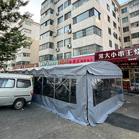 Carpa Deslizante con Estructura de Acero Resistente a los Rayos UV, sin Paredes Laterales, Toldo Plegable y Resistente para Uso en Mercados Nocturnos (Todas las Estaciones)
