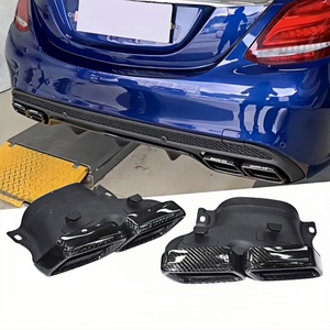 Embout arrière en fibre de carbone modifié AMG Scorpio AK pour Mercedes-Benz Classe C W205 <span class=keywords><strong>GLE</strong></span> Bouche carrée Accessoires extérieurs à quatre sorties - Product Image 5