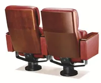 Chaises ergonomiques fixes pour salle de conférence, mobilier durable en cuir pour salle de formation et de théâtre