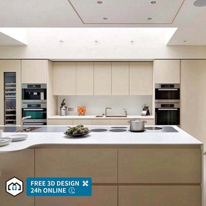 Ensemble d'armoires de cuisine modulaires en <span class=keywords><strong>stratifié</strong></span> au design moderne personnalisé George Group avec meubles de rangement en bois de qualité E0/E1 - Product Image 1