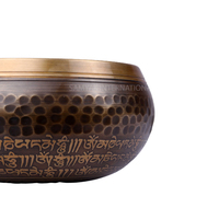 Juego de Cuencos Tibetanos Hechos a Mano, de Latón Grabado, Estilo Religioso, Incluye Caja, Cojín y Mazo, Recuerdo Sonoro de Nepal