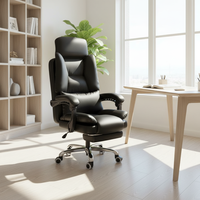 Chaise de bureau standard en cuir pour salle de conférence, base fixe, vente en gros, logo personnalisé, certifiée EN1335, OEM ODM