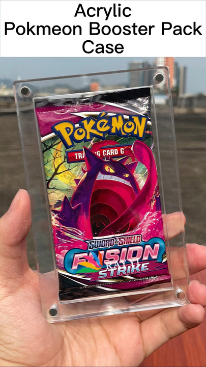 RAY YI custom strong magnet Lucite single pokemon booster pack card Acrylic Case RAY YI custom strong magnet Lucite single pokemon booster pack card Acrylic Case