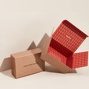 Logo personalizzato stampato carta rigida imballaggio abbonamento posta scarpa scatola di carta spedizione postale scatola di cartone ondulato