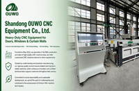 Machine de perçage et de fraisage CNC à profilés en alliage d'aluminium OUWO 3200 mm à commande servo, table inclinable, perçage de trous pour profilés en PVC et en cuivre