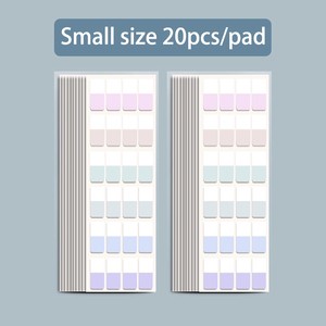 Pegatinas de índice de <span class=keywords><strong>color</strong></span> claro Morandi, tres tamaños, autoadhesivo, transparente, impermeable, Bloc de notas, marcador modificado, 10 hojas/juego - Product Image 4