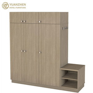 Set Perabot Kamar Tidur Hotel Bintang 5 Kustom Kayu Ek Solid Modern Mewah Kuat Tahan Lama Ramah Lingkungan Rangka Tempat Tidur Apartemen - Product Image 2