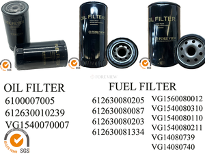 Nhà máy sản xuất Bộ lọc dầu kim loại hiệu suất cao cho động cơ weichai wp12 & Xe tải sinotruk & shacman số vg1246070031 612630010239 - Product Image 2