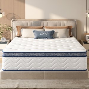 Queen Size Foam <b>Mattress</b> 12 Inch Individually Pocketed Innerspring Medium Firm Bedroom Home Furniture - Product Image 1